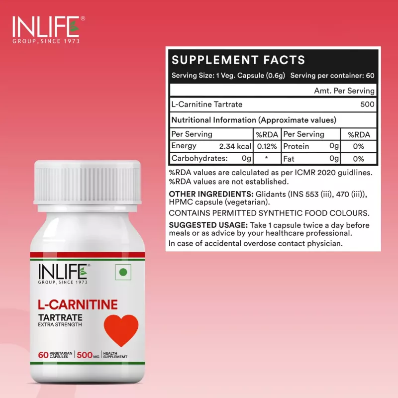 l carnitine rda Inlife L-Carnitine & L-Tartrate Extra Strength Capsules (60cap) SOAP PURCELL 88B/mL L-Glutathione Flexible Flavors:Blue Razz