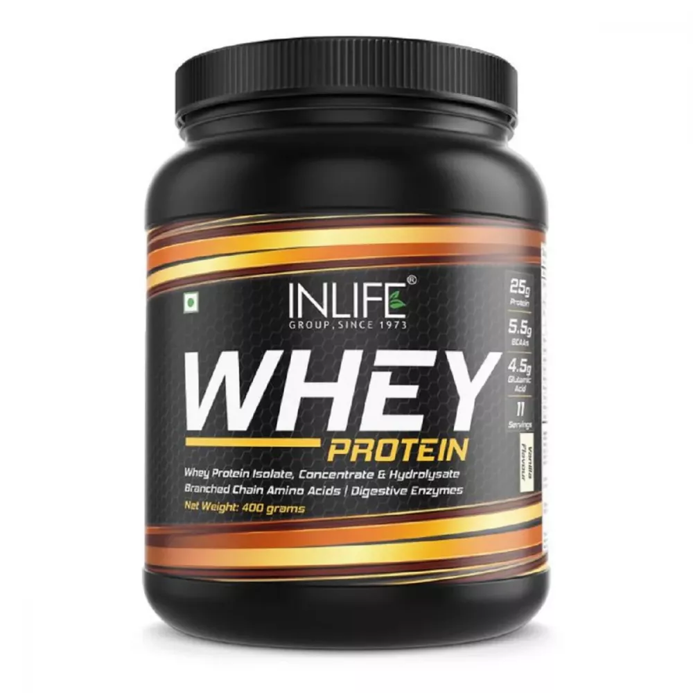 Inlife Whey Protein Isolate Concentrate & Hydrolysate Powder Vanilla (400g)