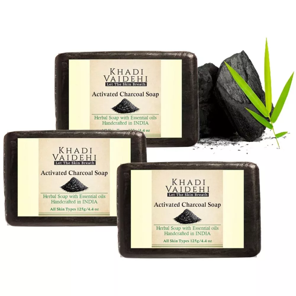 Buy Khadi Vaidehi Activated Charcoal Herbal Soap Online 10 Off