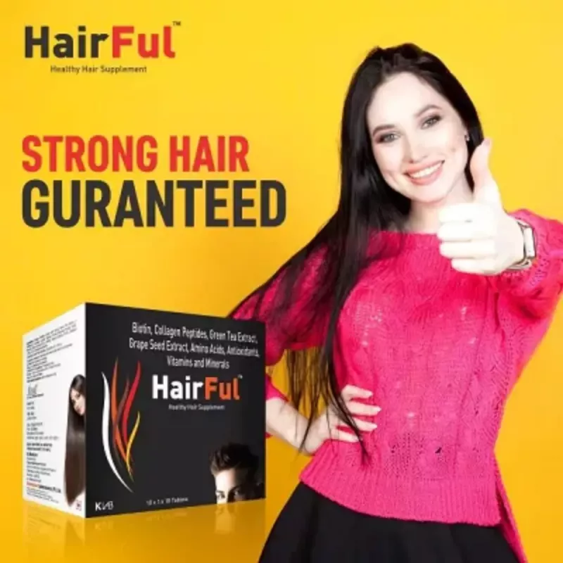 HairFul Healthy Hair Supplement Tablet Hair Baldness Regrowth Hair Fall  Hair for Hair Thickening Anti Hair