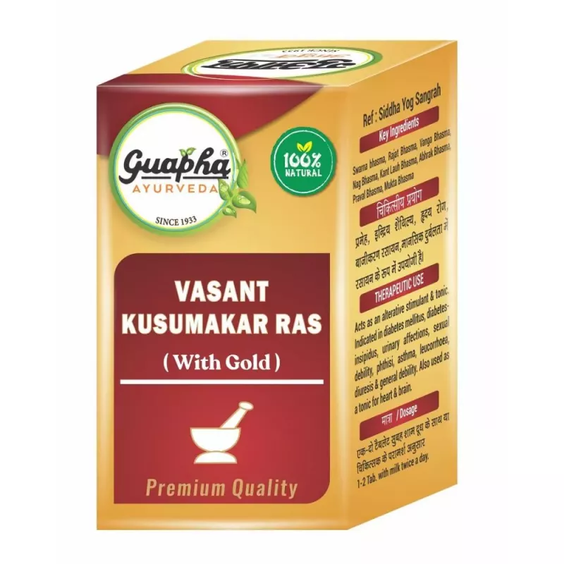 Buy Guapha Ayurveda Vasant Kusumakar Ras With Gold Ayurvedic Ras