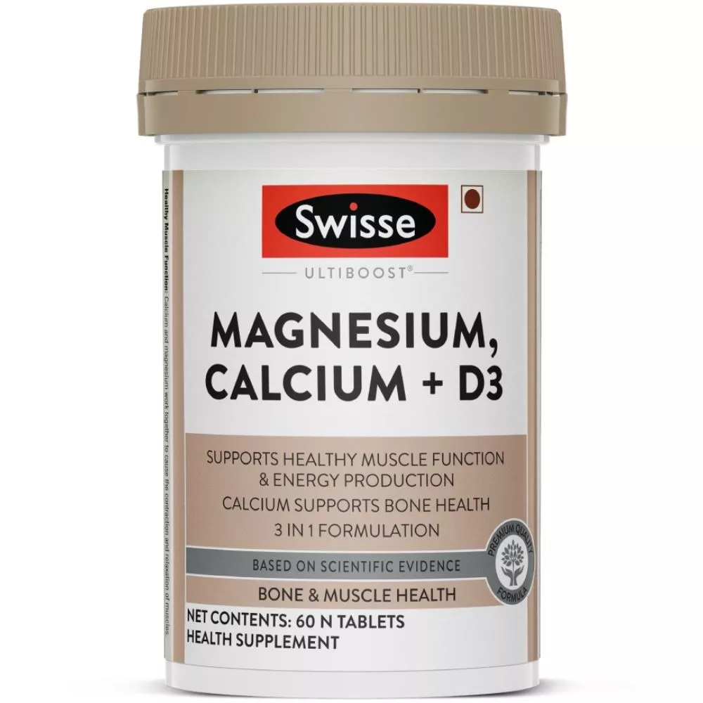 Swisse Ultiboost Magnesium, Calcium+D3 Tablets (60tab)