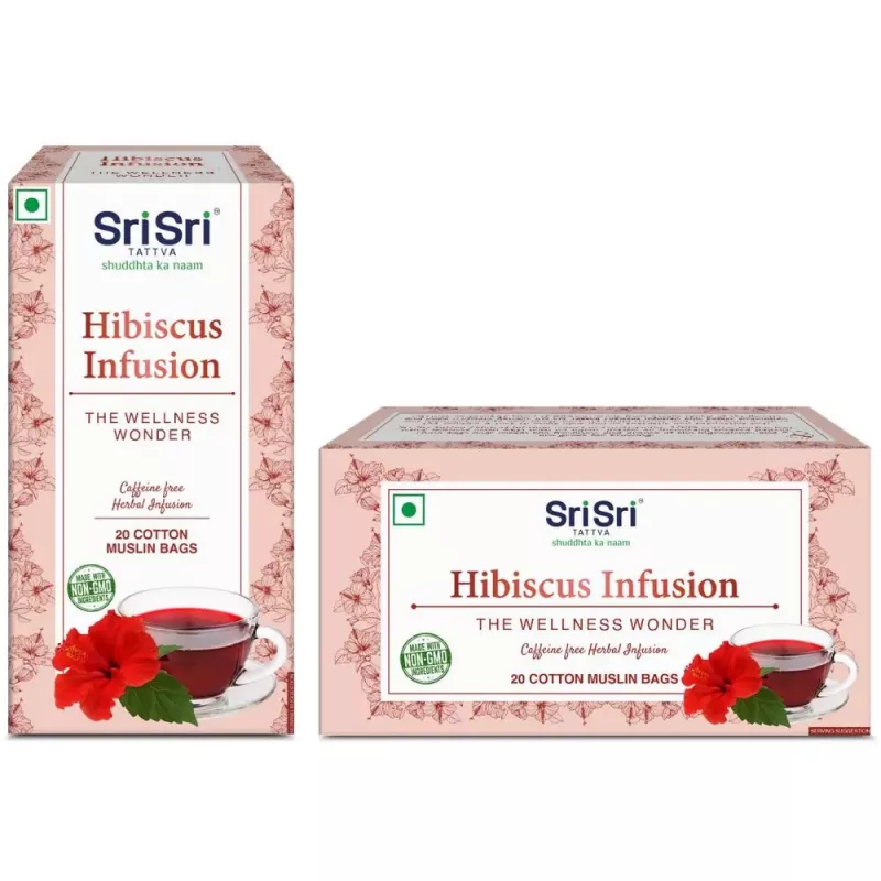 Buy Sri Sri Tattva Hibiscus Infusion Cotton Muslin Tea Bags Online