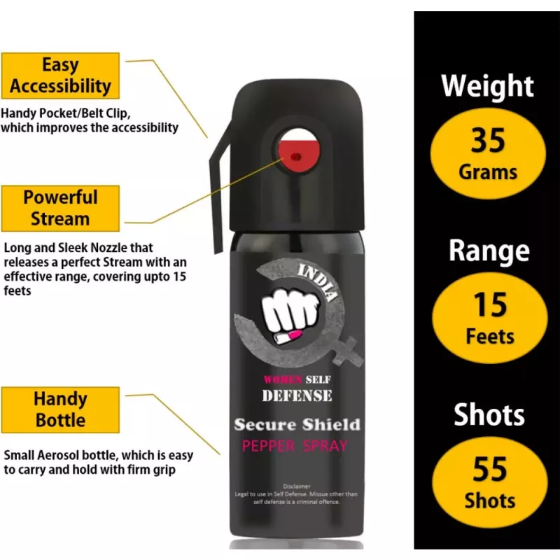 Buy Secure Shield Ultra Max Protection Self Defense Pepper Spray Online -  10% Off!