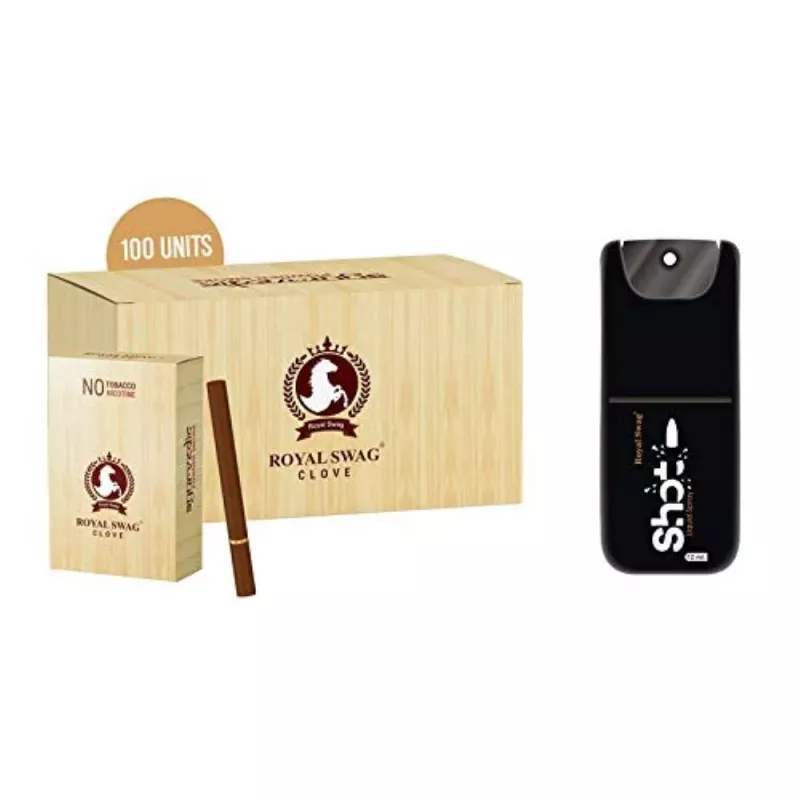 Buy Royal Swag Ayurvedic & Herbal Cigarette, Clove Flavour - (100 Sticks,  Shot -12Ml) Ayurvedic Medicines - 15% Off!