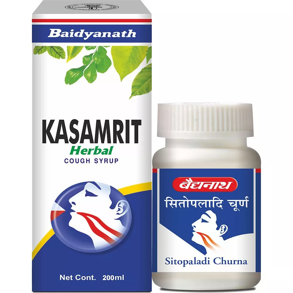 Buy Baidyanath Ayurved Kasamrit Herbal Cough Syrup & Sitopaladi Churna