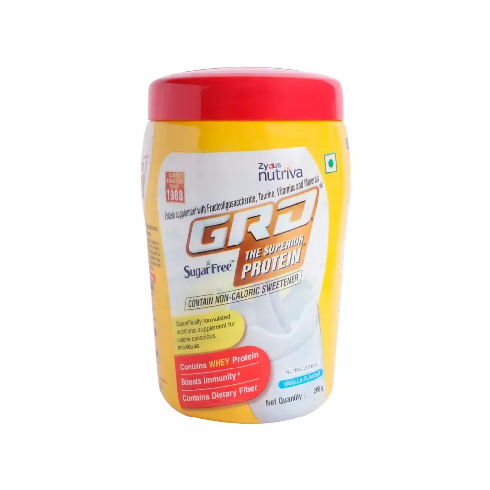 Zydus Cadila GRD Sugarfree Powder Vanilla (200g) Buy on Healthmug
