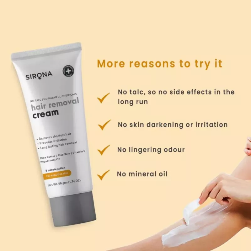 Sirona Hair Removal Cream For Sensitive Skin 50g Buy on Healthmug