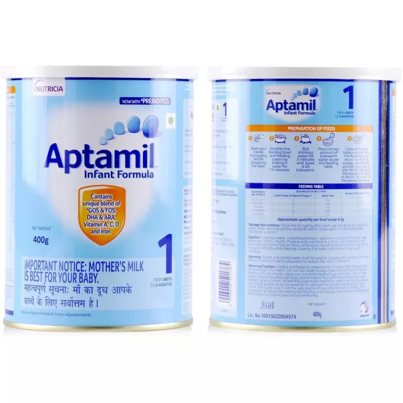 Nutricia International Aptamil Stage 1 Infant Formula Powder (400g 