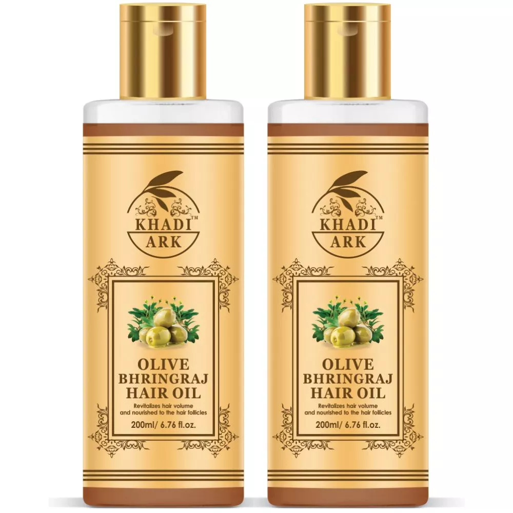 Buy Khadi Ark Pure Olive Bhringraj Hair Oil Online - 45% Off! |  