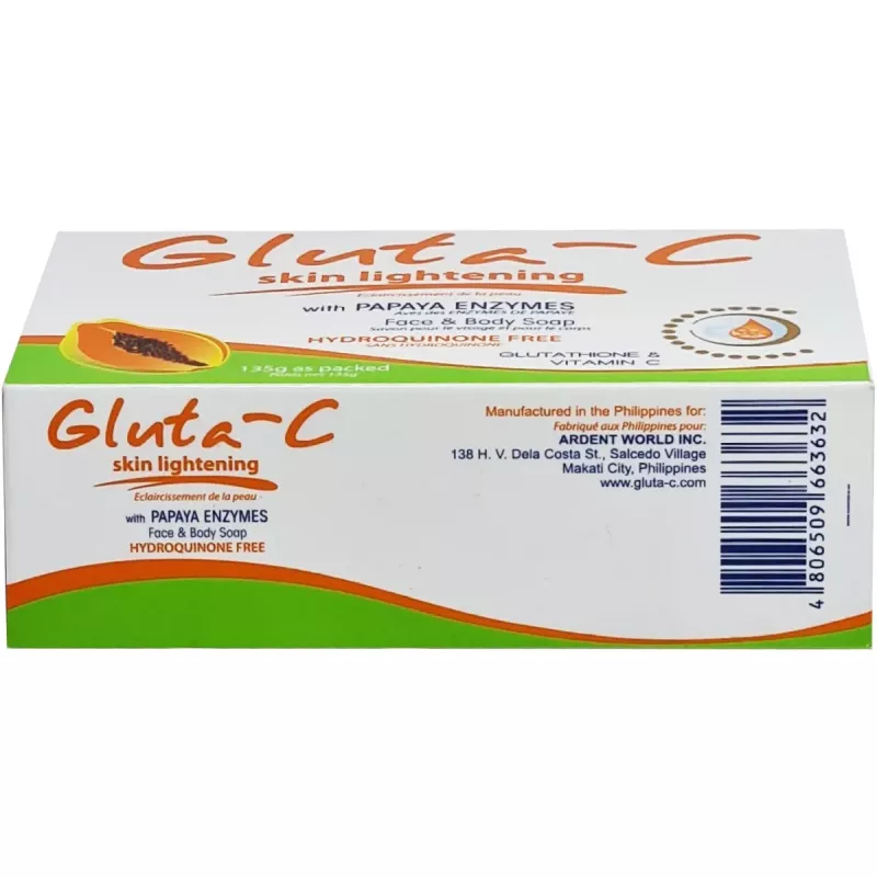 Savon Exfoliant Gluta C à La Papaye - 200g, Pour Visage & Corps, éclaircissant (taches Brunes) - Neuf