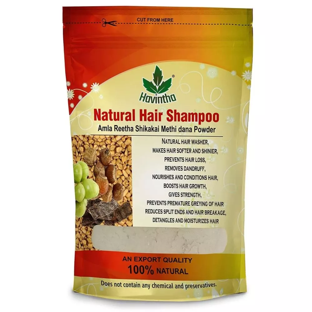 Buy Havintha Natural Hair Shampoo (Amla, Reetha, Shikakai And Methi Dana  Powder) Online - 21% Off! 
