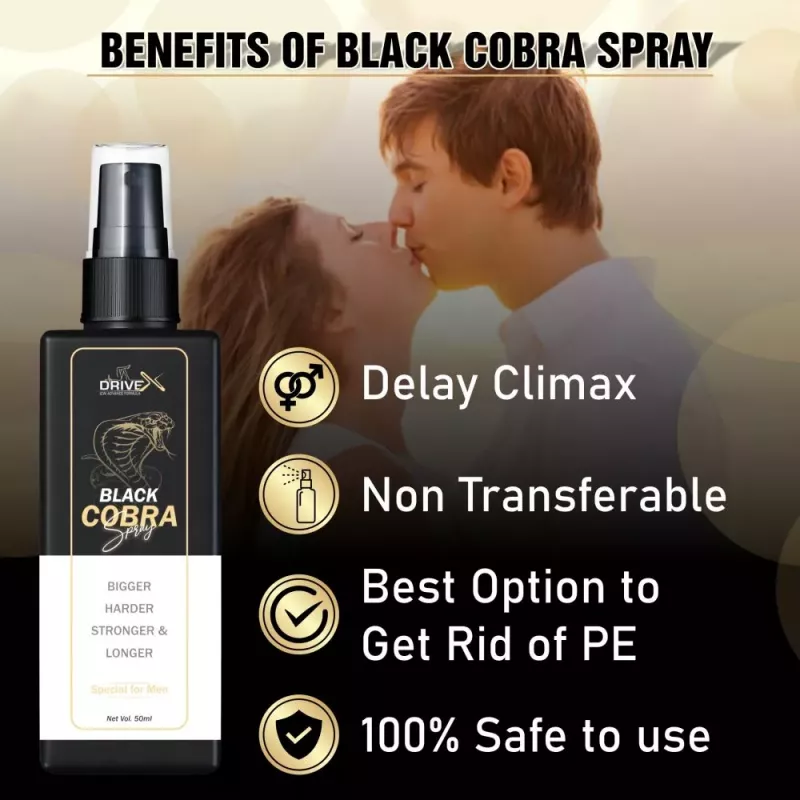 Buy Drive X Black Cobra Spray Power Oil Sexual Supplements - 10% Off! |  Healthmug