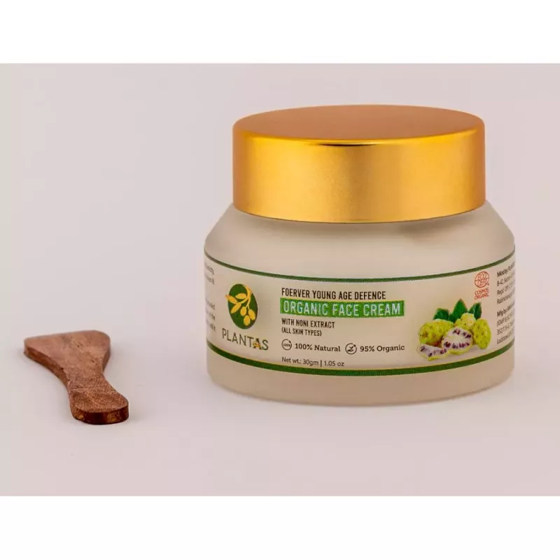 Crème Visage Anti-âge 'Forever Jeune' Plantas Organique - 30 G - Neuf - Fabriqué En Inde
