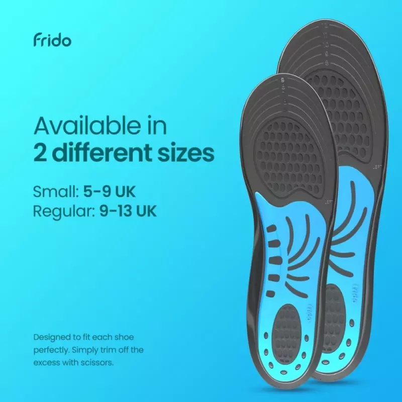 Frido Dual Gel Shoe Insoles (5-9 UK Size) (1pcs)