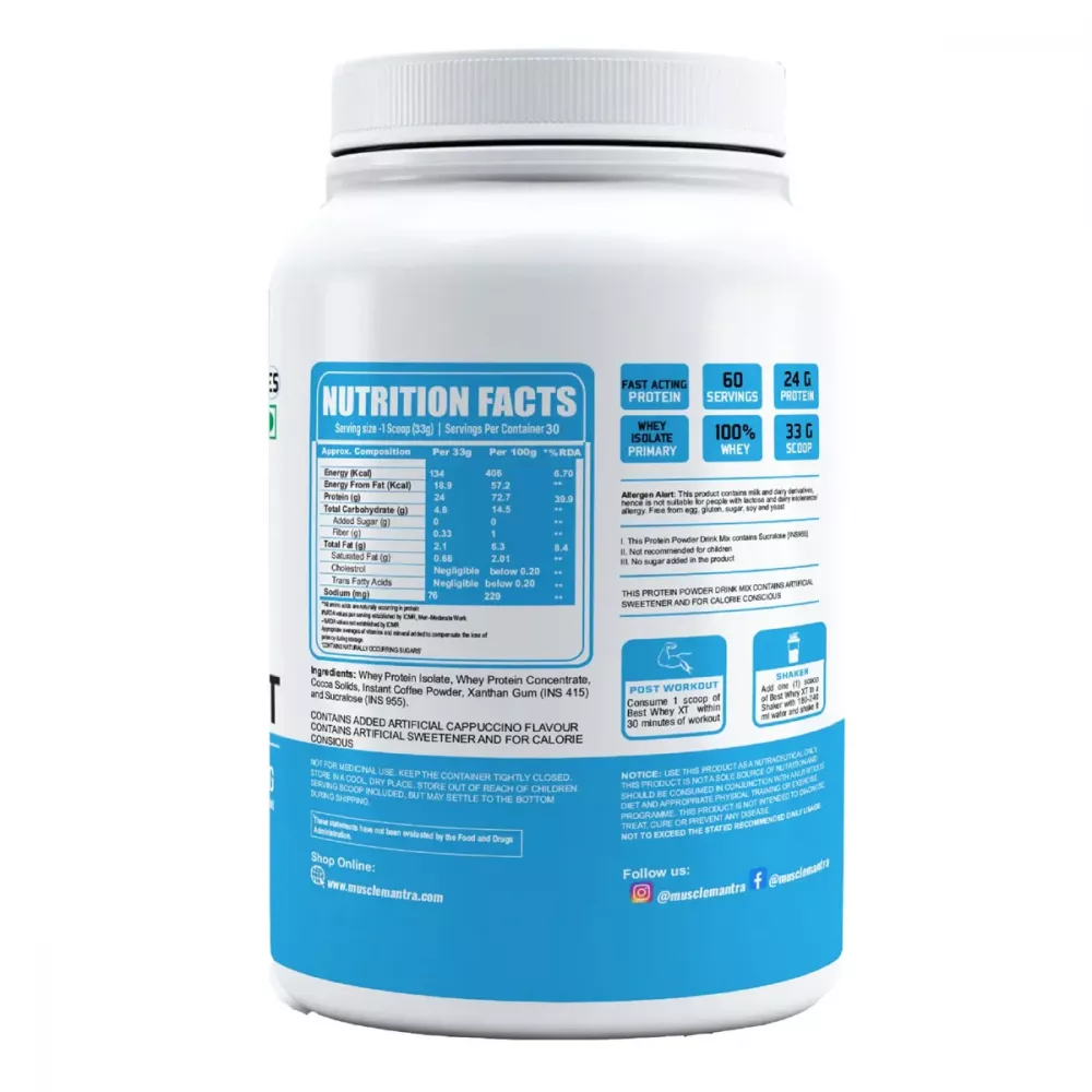 Muscle Mantra Best Whey Xt Mocha Cappuccino (1000g)