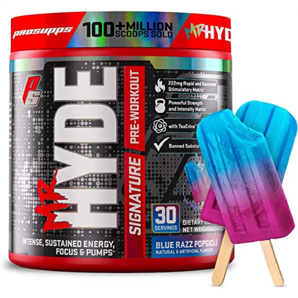 Prosupps Mr Hyde Signature Pre Workout Powder Blue Razz Popsicle (30Serving)