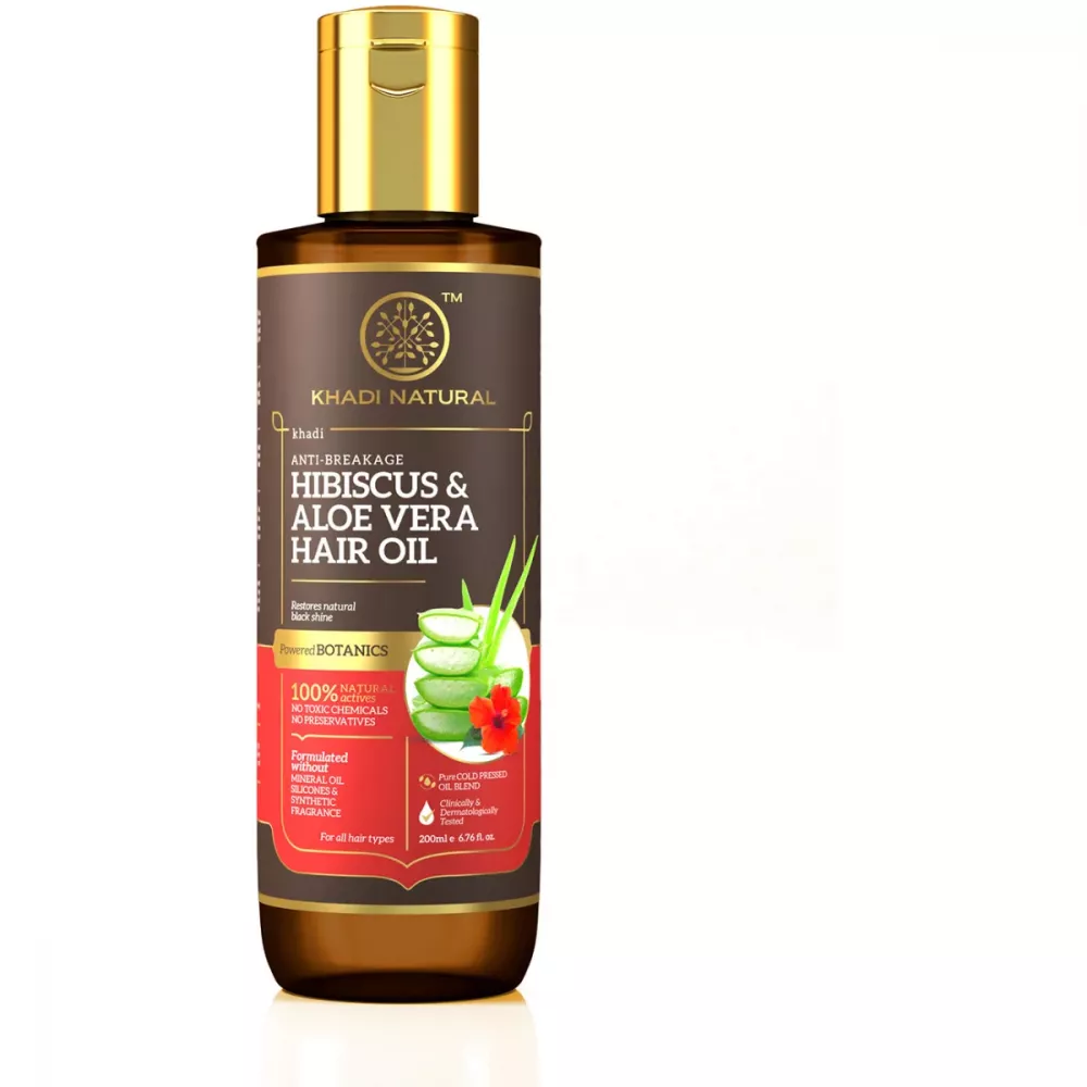 Buy Khadi Natural Hibiscus & Aloe Vera Hair Oil Online - 15% Off! |  