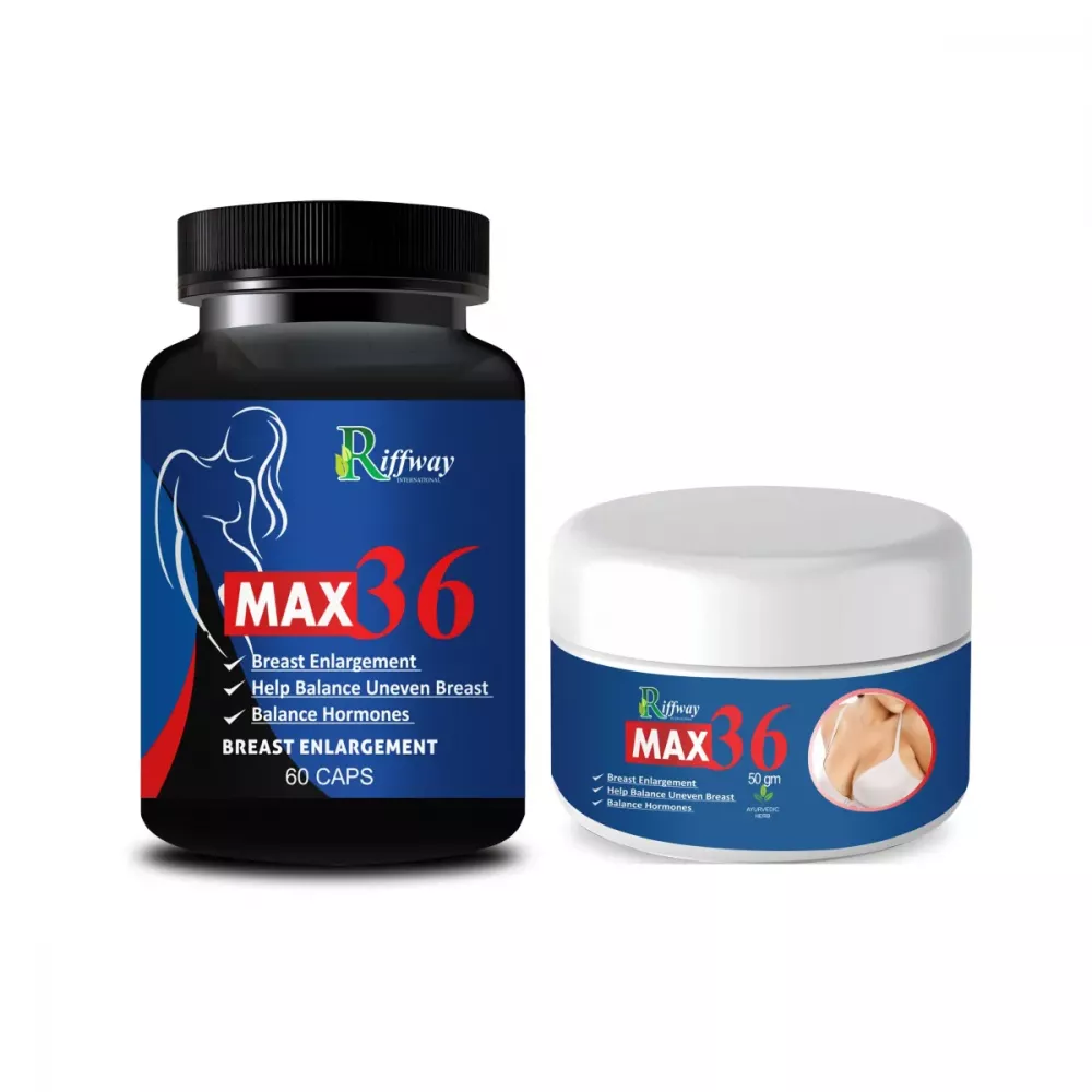 Riffway Max 36 For Breast Enlargement 60 Capsules Cream 50gm