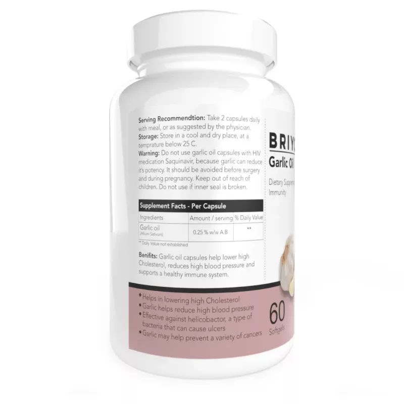 Buy Briyo Supplements Garlic Oil Online - 30% Off!