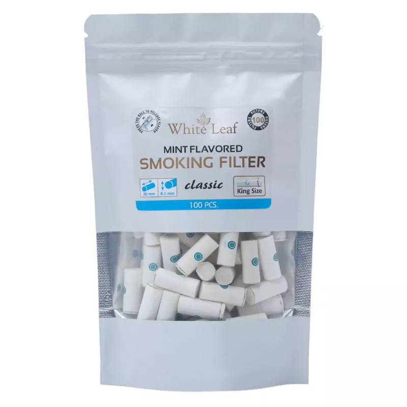 Buy White Leaf Mint Flavored Smoking Filters Classic Ayurvedic Herbs - 10%  Off!