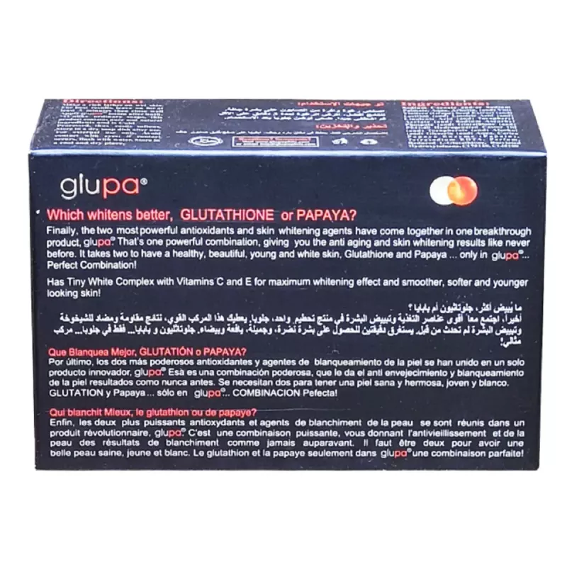 Buy Glupa Glutathione + Papaya Skin Whitening Soap Online - 44% Off!