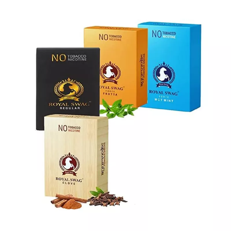 Buy Royal Swag Nicotine Free Cigarette Clove, Regular, Frutta And Mint  Flavour Ayurvedic Herbs - 11% Off!