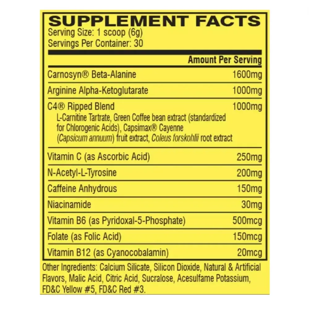 Cellucor C4 Ripped Pre Workout Tropical Punch (180g)