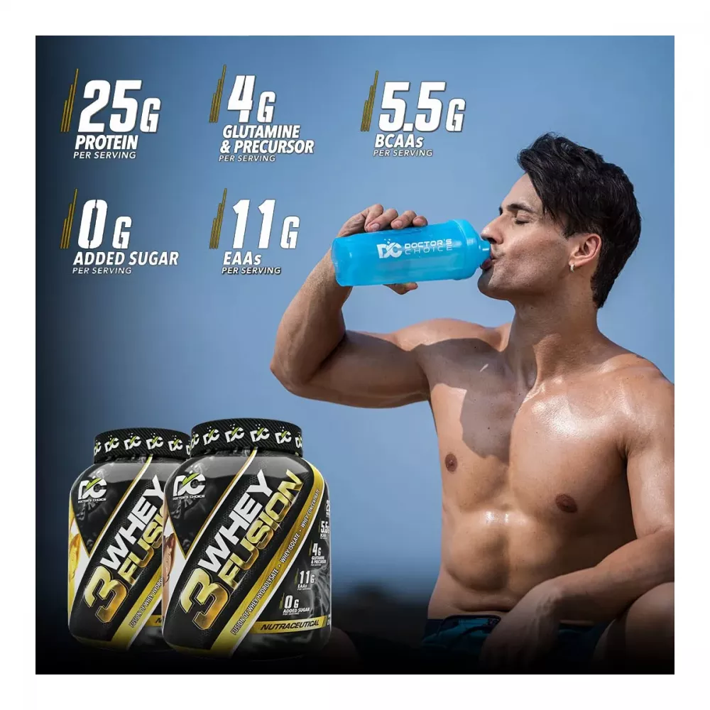 Doctor's Choice 3 whey Fusion Strawberry & Banana Strawberry Banana (2kg)