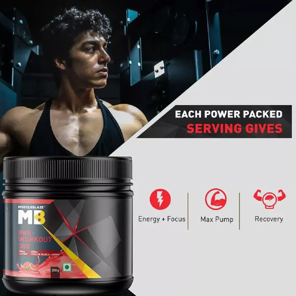 Muscleblaze PRE Workout 300 Watermelon (250g)