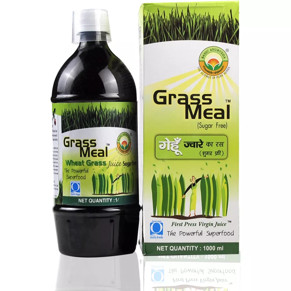 Buy Basic Ayurveda Wheat Grass Juice Sugar Free (Grass Meal) Online