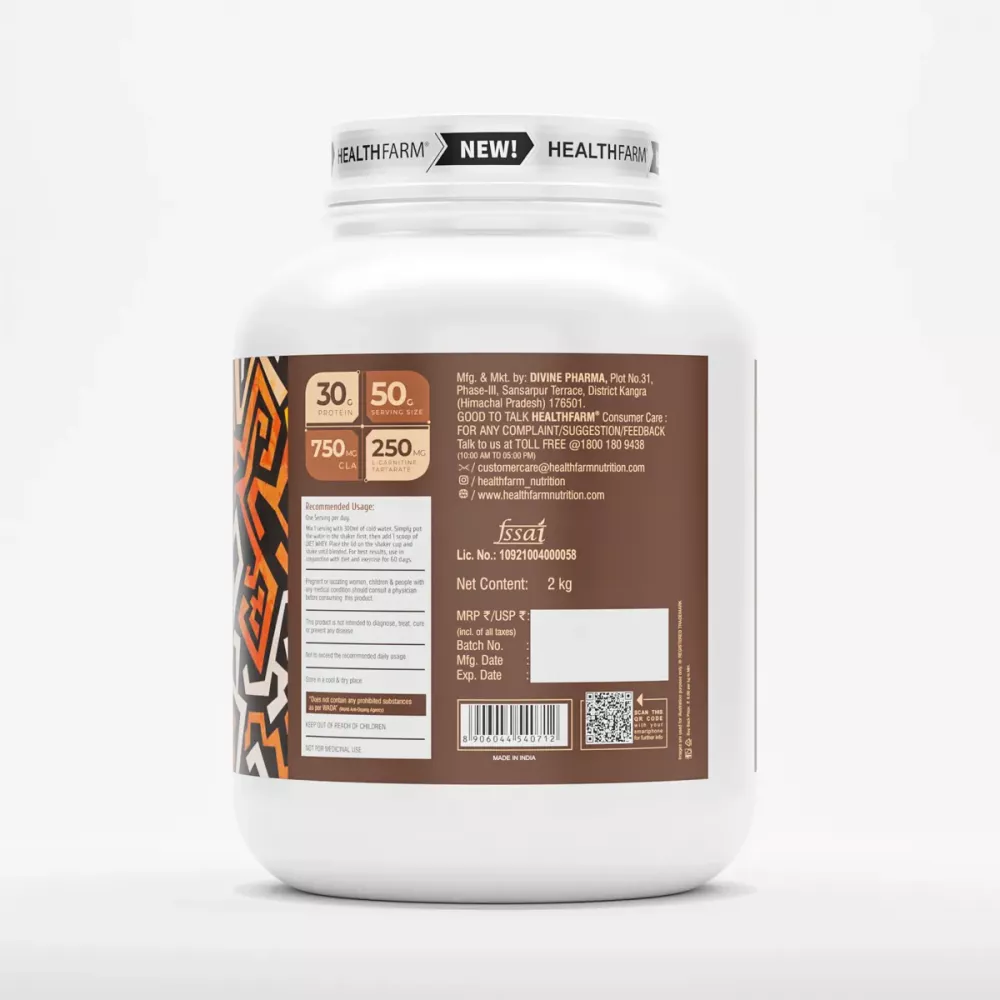 Healthfarm Diet Whey Protein Coffee Toffee Coffee Toffee (2kg)