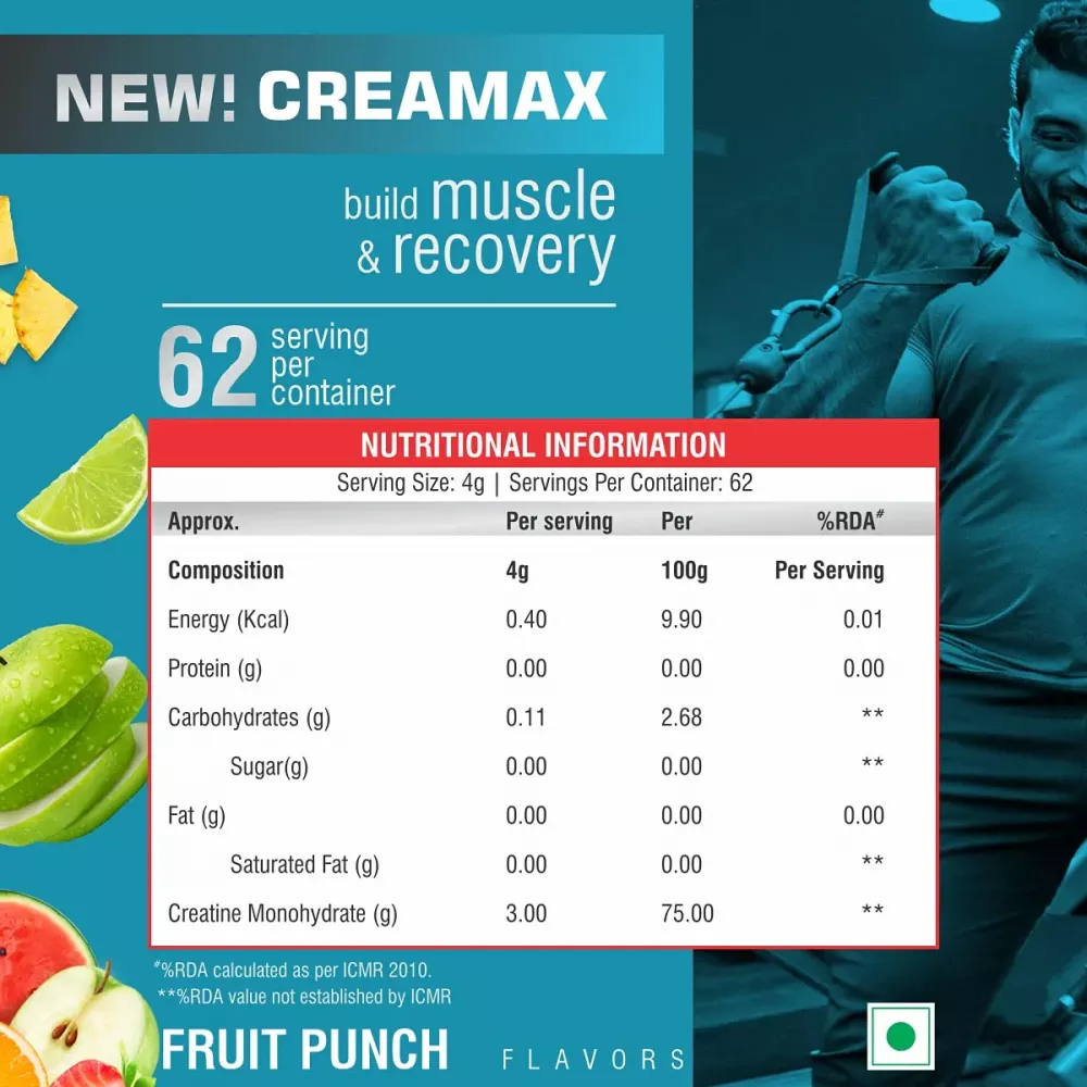 Healthfarm Creamax For Muscle Fruit Punch (250g)