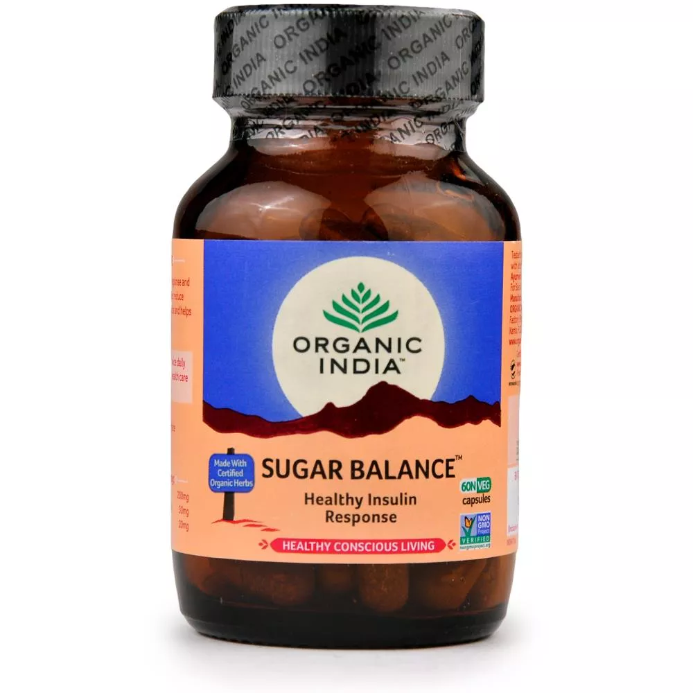 Buy Organic India Sugar Balance Capsules Medicines 5