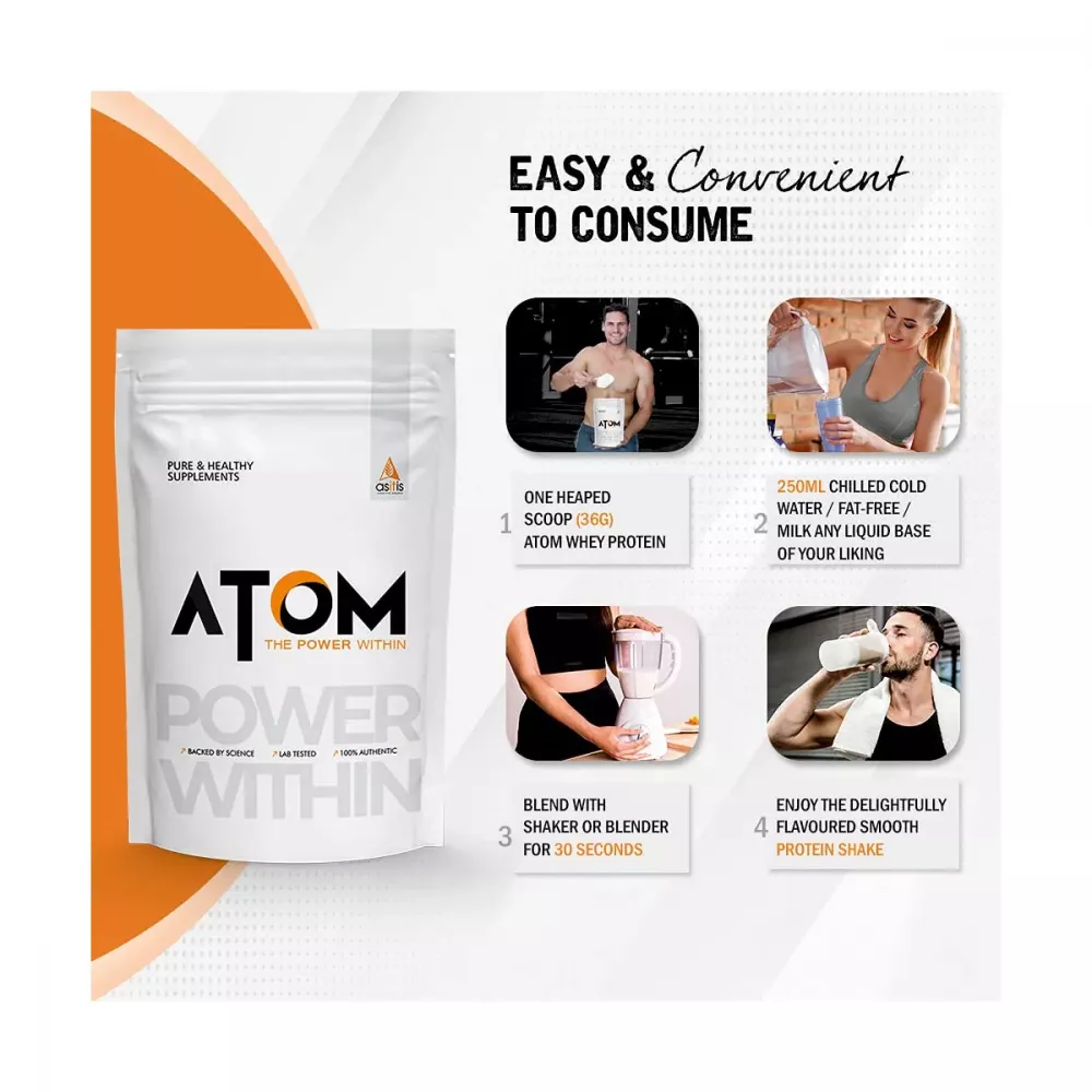 Asitis Atom Whey Protein Powder Double Rich Chocolate (1kg)