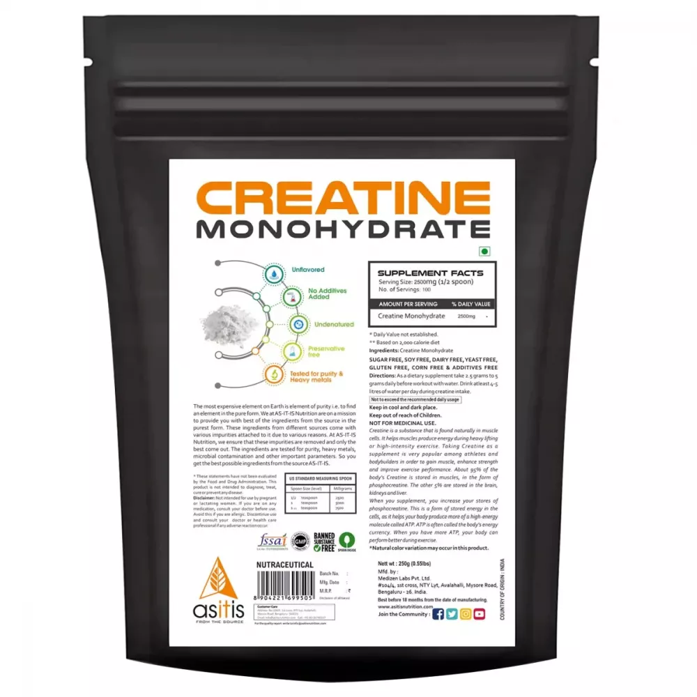 Asitis Creatine Monohydrate Unflavored (250g)