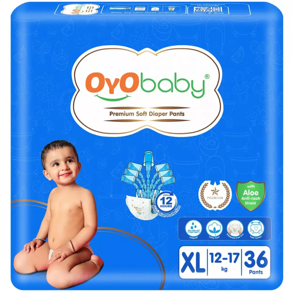 Bumtum Baby Diaper Pants, XL Size 48 Count, Double Layer Leakage Protection  Infused With Aloe Vera,