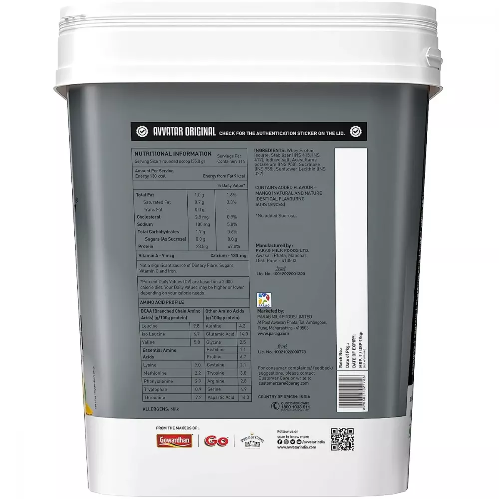 Avvatar Isorich Whey Protein Mango Rush (4kg)