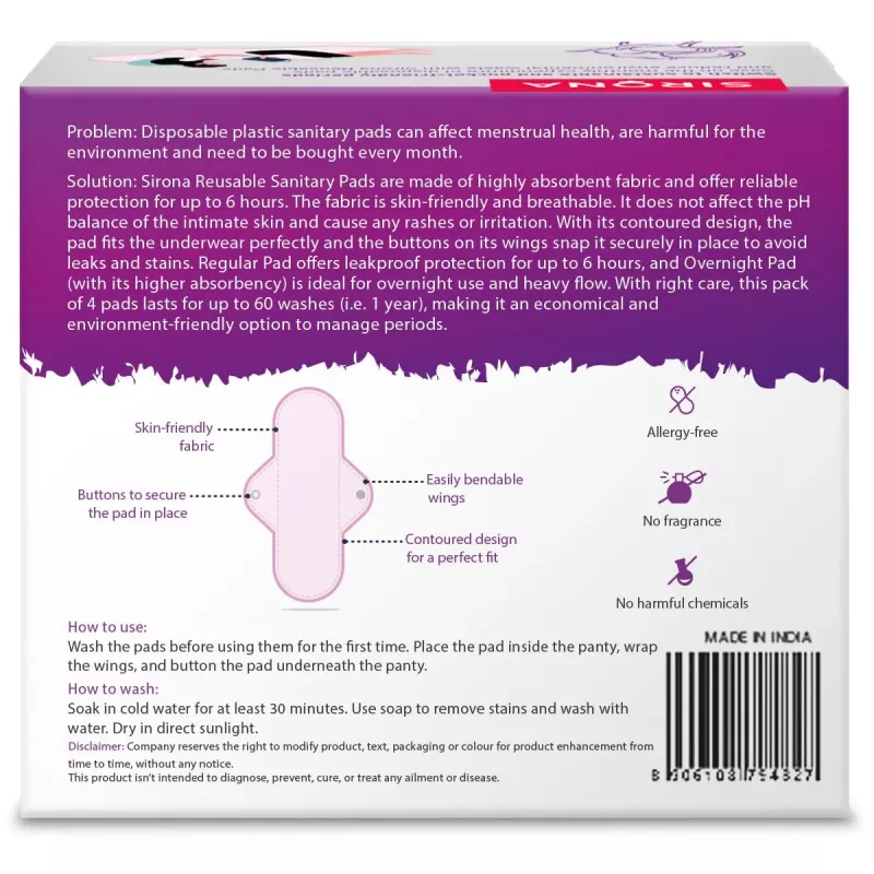 Allergy free 2024 sanitary pads