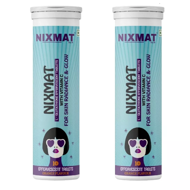 Buy Nixmat L-Glutathione & Vitamin C Effervescent Tablets Online - 10% Off!  | Healthmug