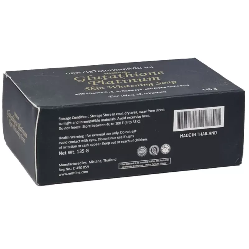 glutathione platinum whitening Mistline Skin Soap (135g) Dr Ohirra
