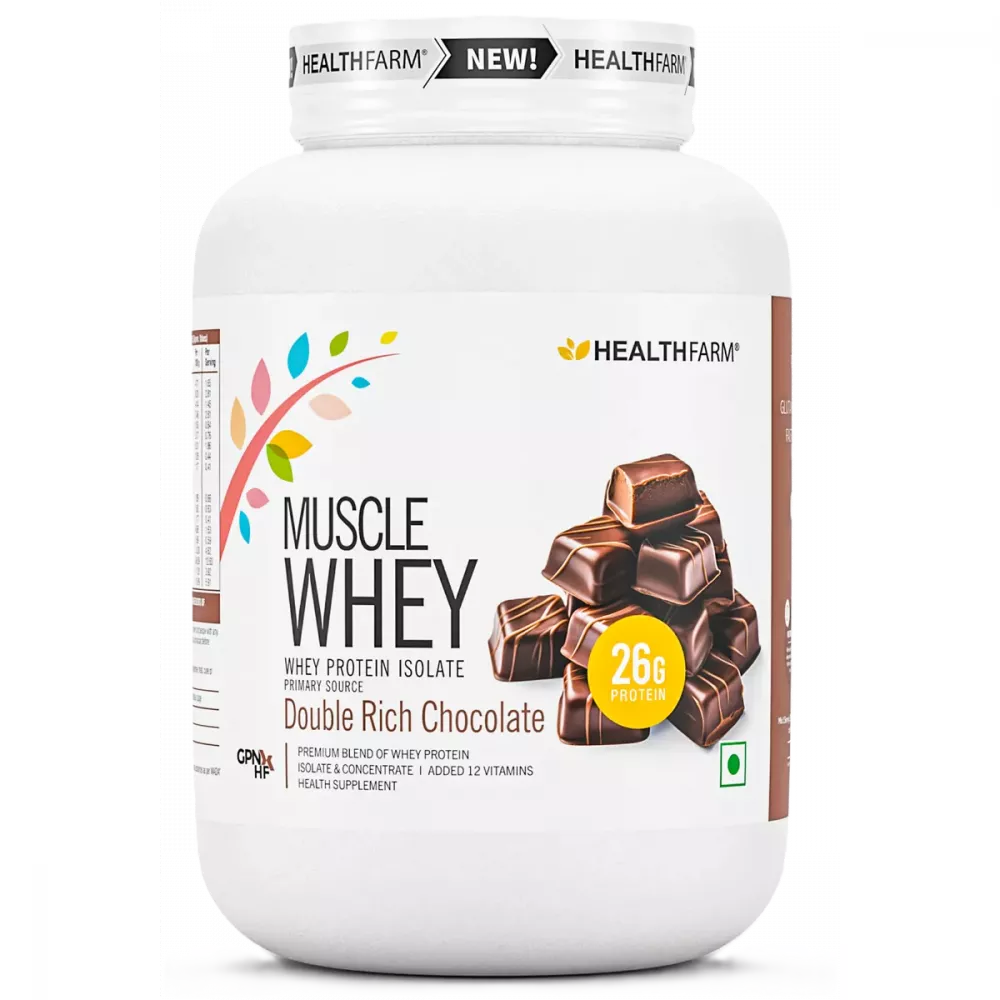 Healthfarm Muscle Whey Double Rich Chocolate (2kg)