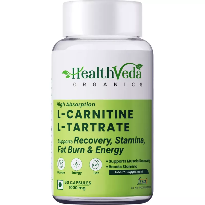l carnitine organic Buy Health Veda Organics L Carnitine L-Tartrate Aminos - 25% Off!