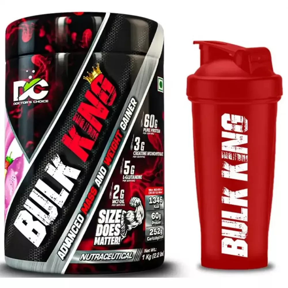 Doctor's Choice Bulk King (With Shaker) Strawberry & Banana (1kg)