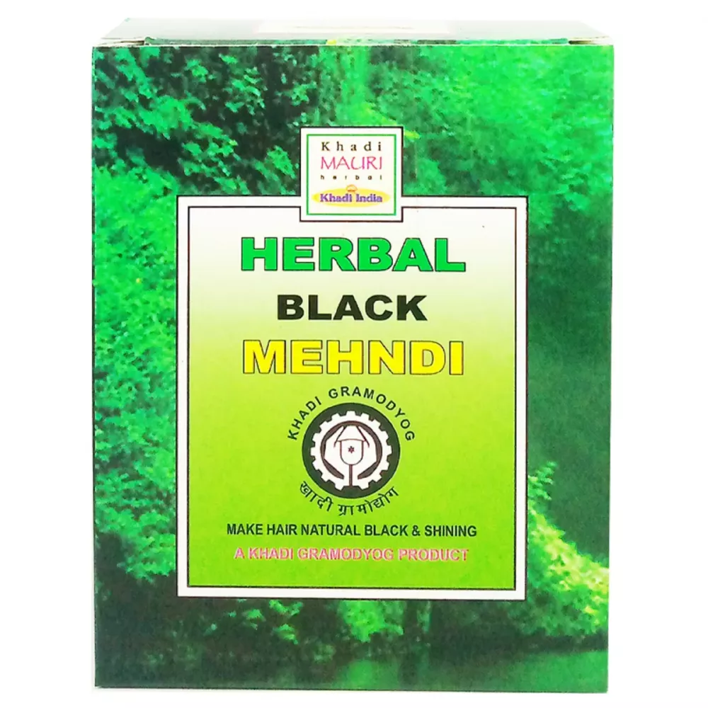 Buy Khadi Natural Ayurvedic Black Mehndi, Natural Dye