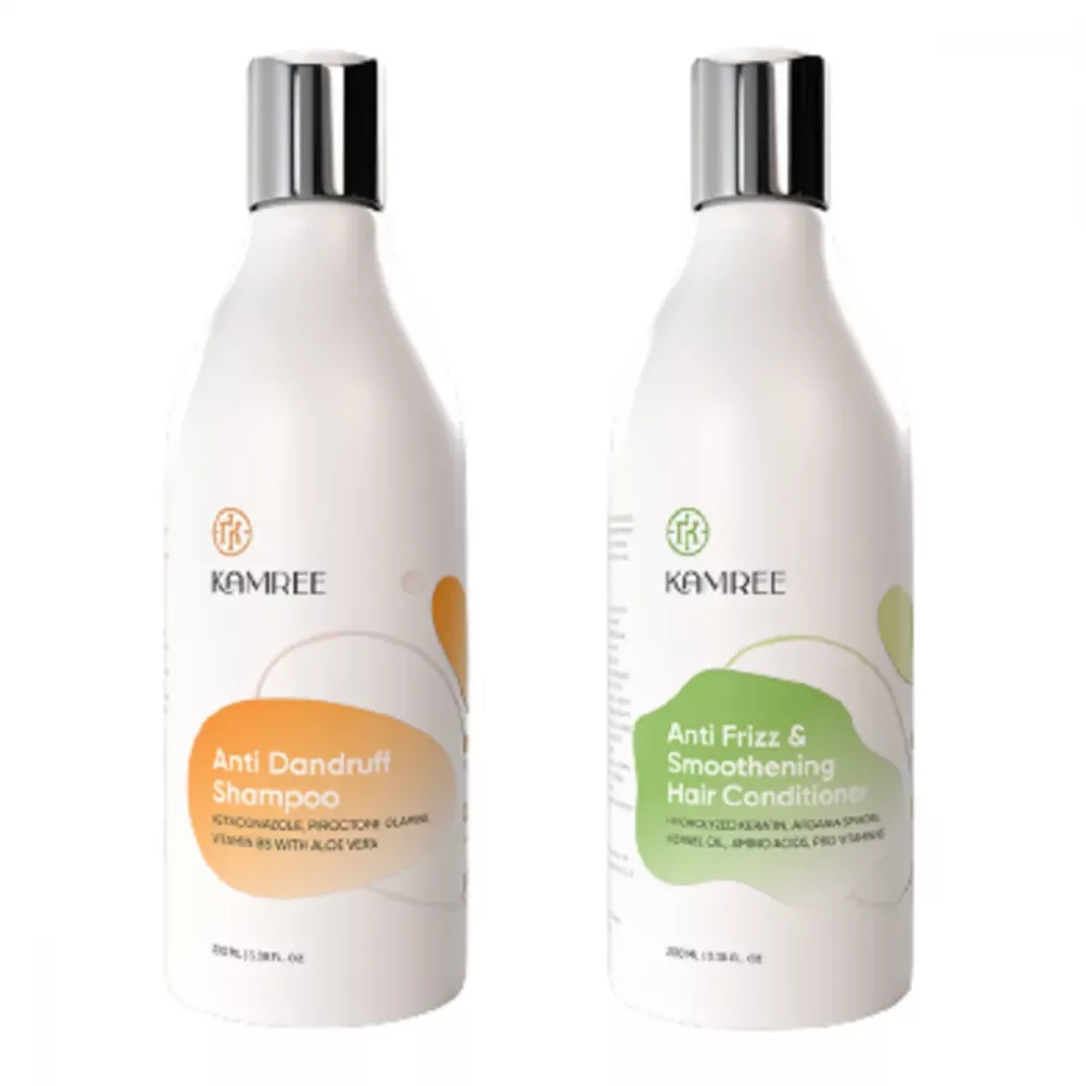 Shampoo and conditioner for smoothened outlet hair