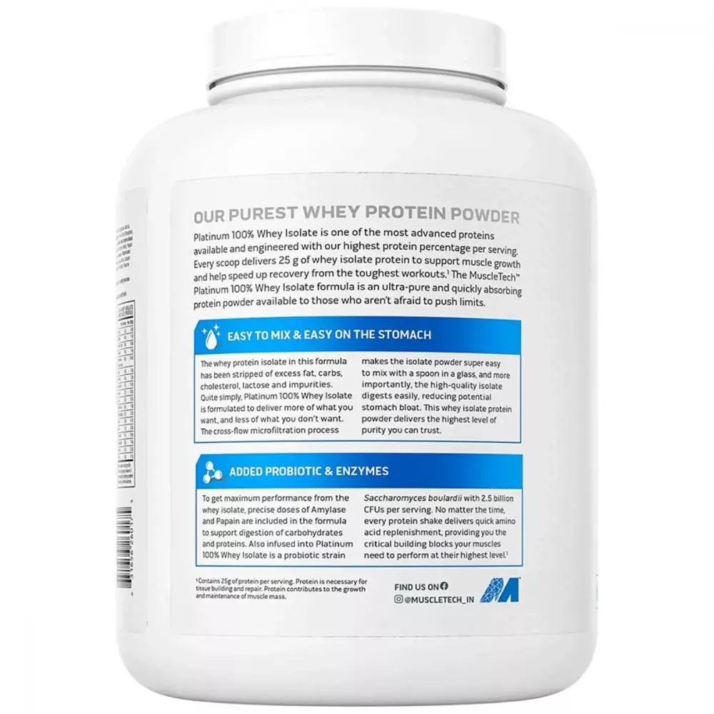 Muscletech Platinum 100% Whey Isolate Milk Chocolate (1.81kg)