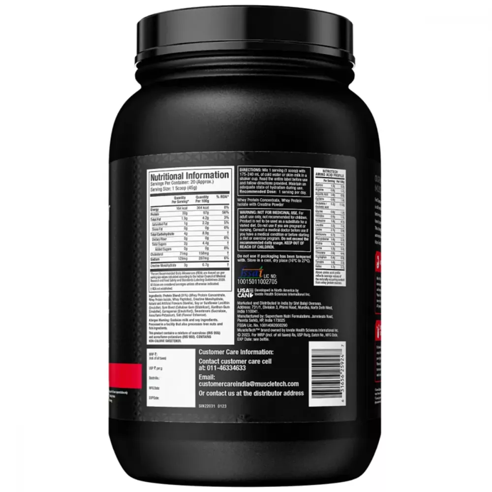 Muscletech Nitrotech Whey Protein Vanilla Cream (2lb)