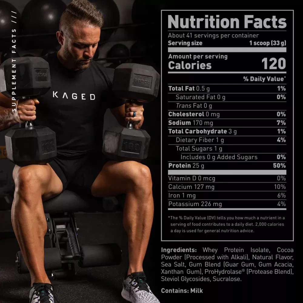 Kaged Muscle Whey Protein Isolate Chocolate (1.36kg)