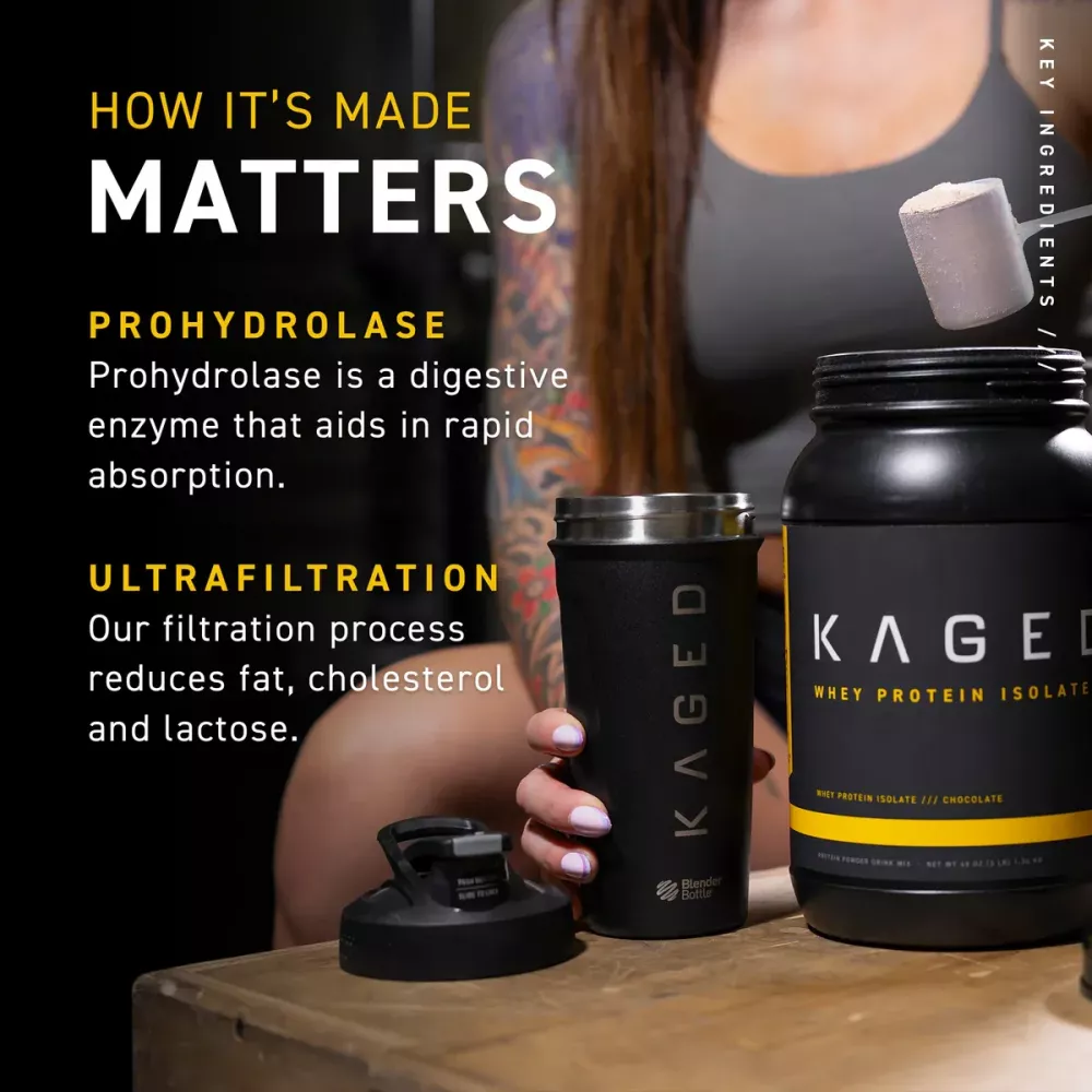 Kaged Muscle Whey Protein Isolate Chocolate (1.36kg)